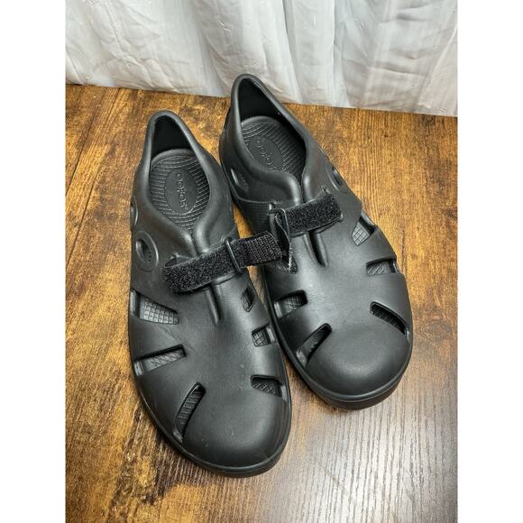 OOFOS Oocandoo Recovery Sandals Black Unisex Men's 8/Women's 10/ EUR 41 - Picture 6 of 11